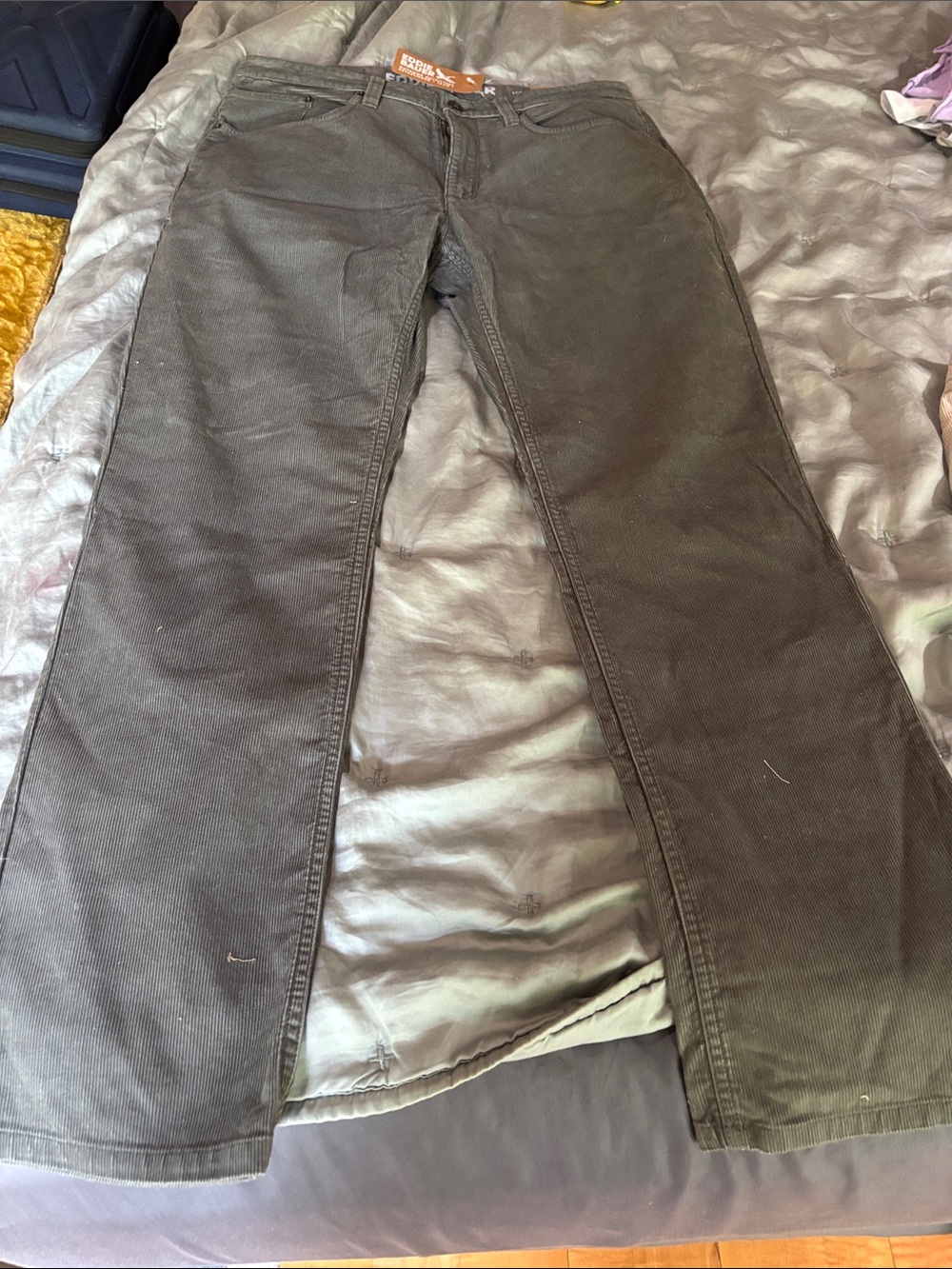Eddie Bauer Men's Dark Olive Corduroy Pants